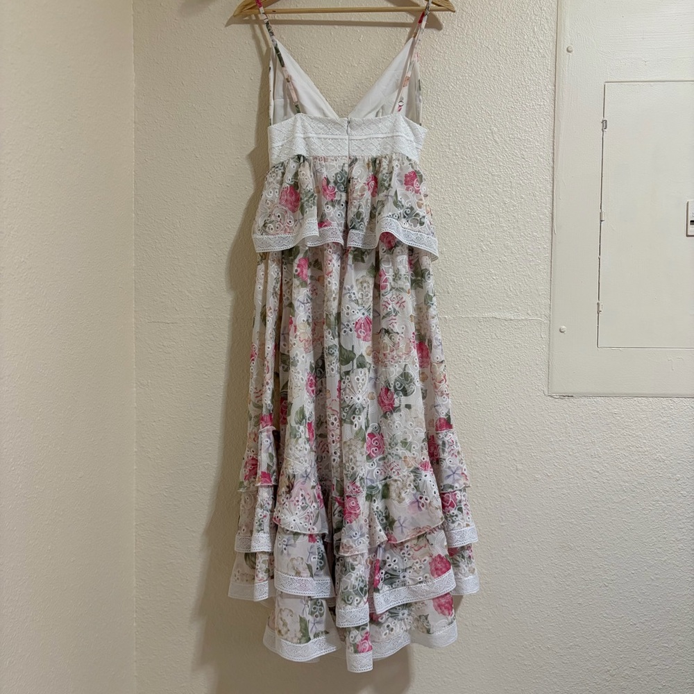 Women’s Tiered floral print chiffon maxi dress V-neck Gianni Bini - Picture 7 of 11